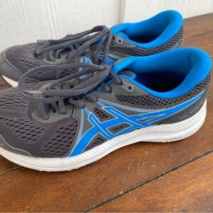 ASICS Men's Gray and Blue Running Shoes